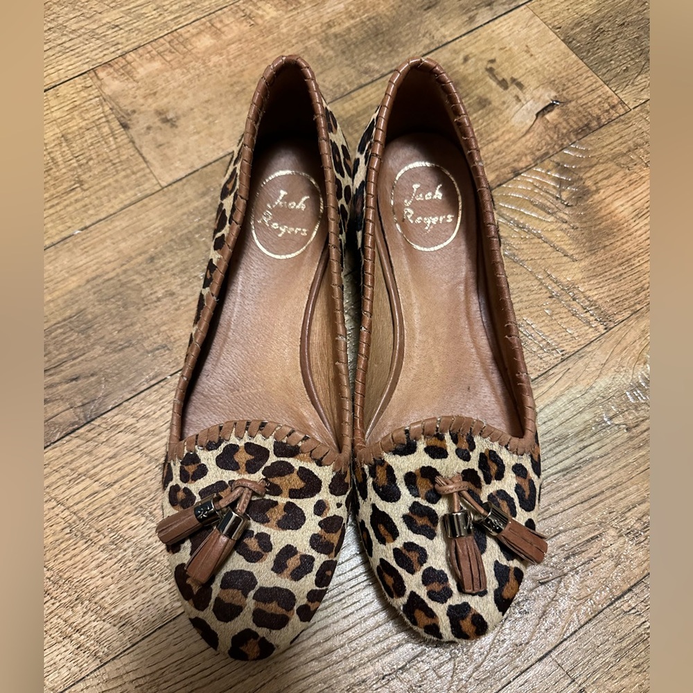Women’s Jack Roger’s Gabrielle Calfhair Flats- size 7.5, cheetah print
